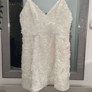 House of CB White Flower Mini Dress